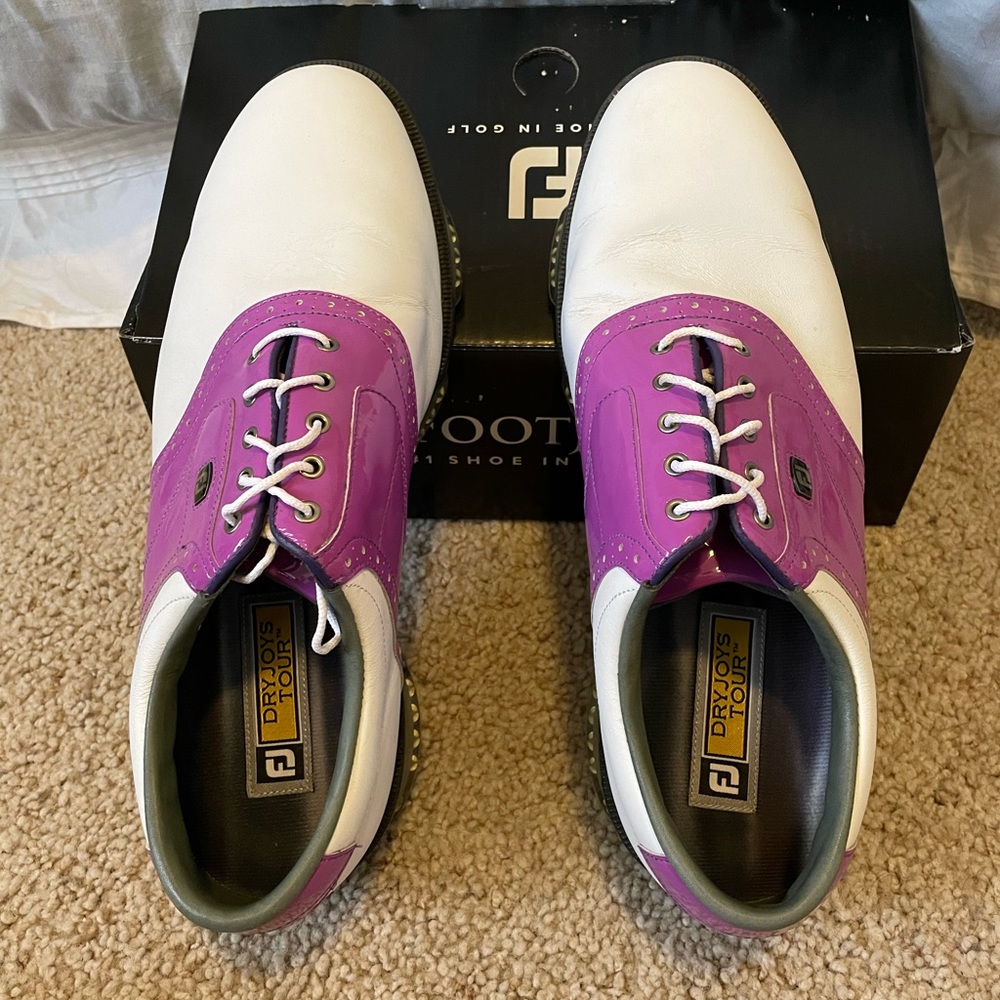 FootJoy Golf Shoes 12W White & Purple